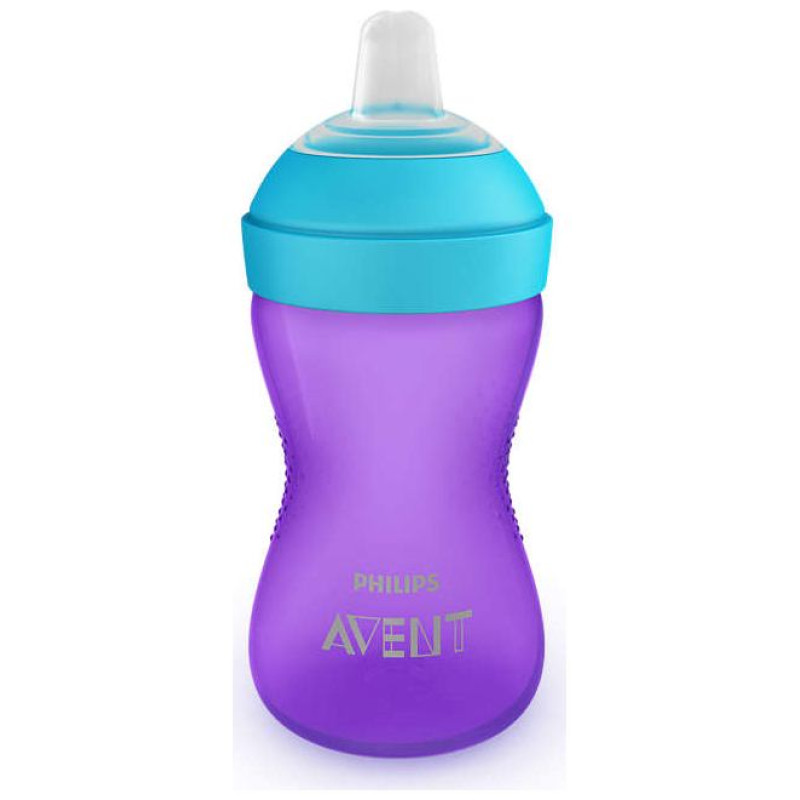 Philips Avent My Grippy mācību krūzīte ar mīkstu snīpi 300ml, 9M+, lillā - SCF802/02