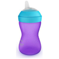 Philips Avent My Grippy mācību krūzīte ar mīkstu snīpi 300ml, 9M+, lillā - SCF802/02