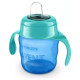 Philips Avent Easy Sip mācību krūzīte ar rokturiem,  6M+, 200ml, silikona snīpis, zaļa - SCF551/05