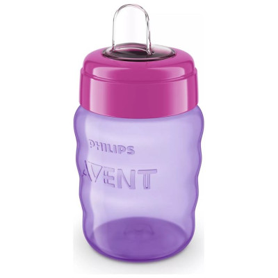 Philips Avent Easy Sip mācību krūzīte,  9M+, 260ml, silikona snīpis, rozā - SCF553/03