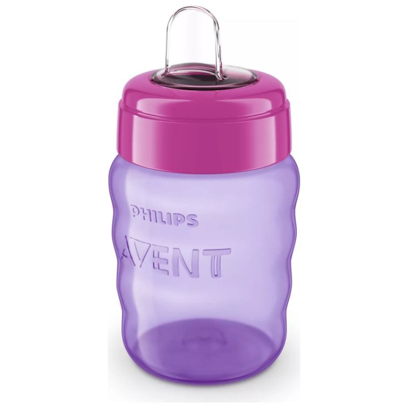 Philips Avent Easy Sip mācību krūzīte,  9M+, 260ml, silikona snīpis, rozā - SCF553/03