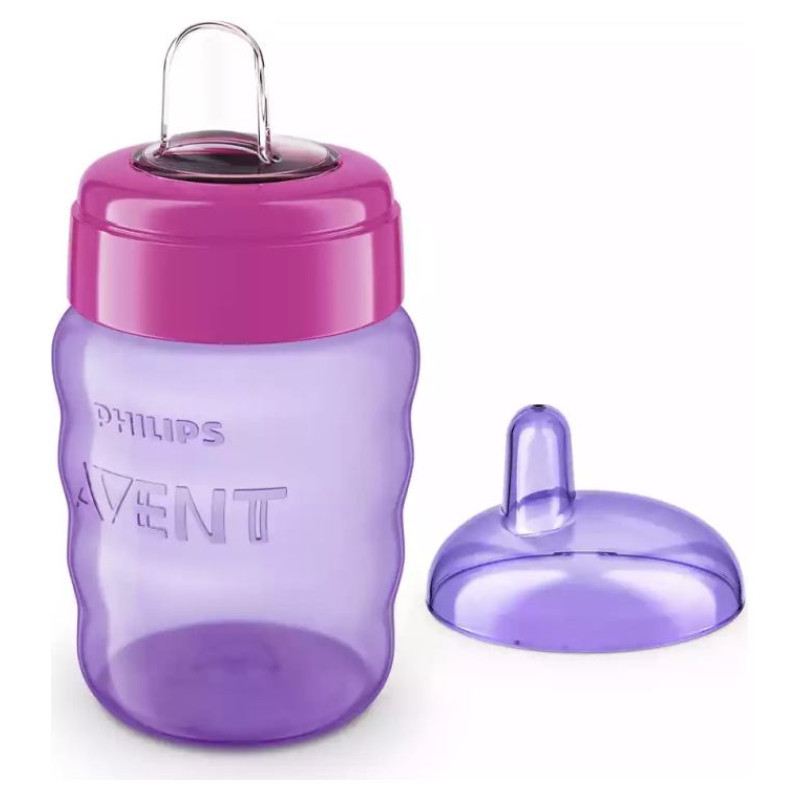 Philips Avent Easy Sip mācību krūzīte,  9M+, 260ml, silikona snīpis, rozā - SCF553/03
