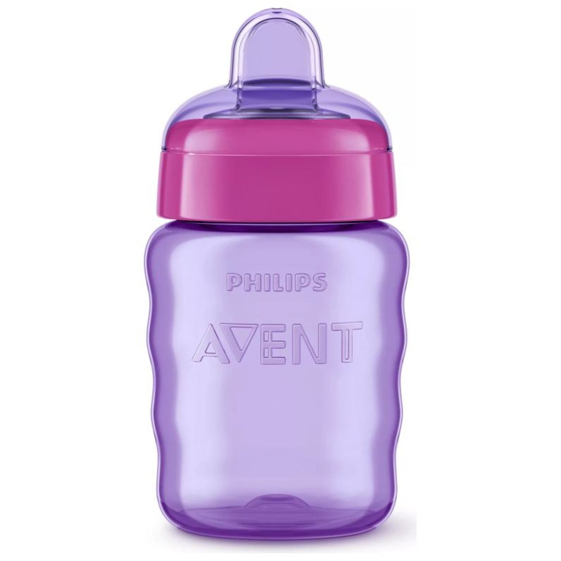 Philips Avent Easy Sip mācību krūzīte,  9M+, 260ml, silikona snīpis, rozā - SCF553/03