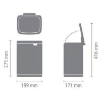 Brabantia atkritumu tvertne Bo, 4l, White - 222344