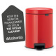 Brabantia atkritumu tvertne ar pedāli NewIcon, 5 l, Passion Red - 112089