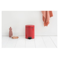 Brabantia atkritumu tvertne ar pedāli NewIcon, 5 l, Passion Red - 112089