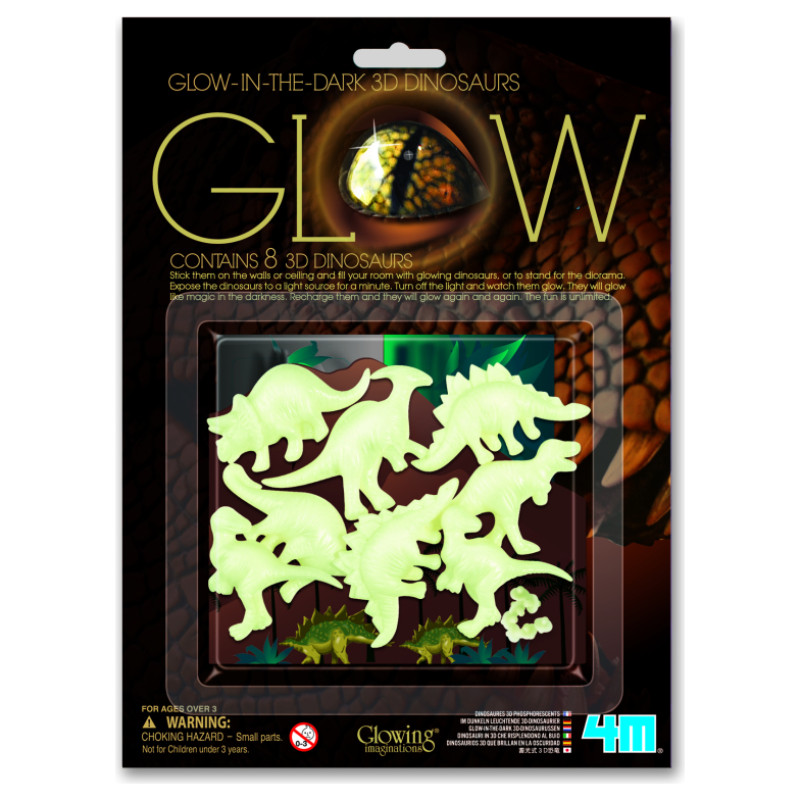 4M Tumsā spīdo&scaron;i dinozauri