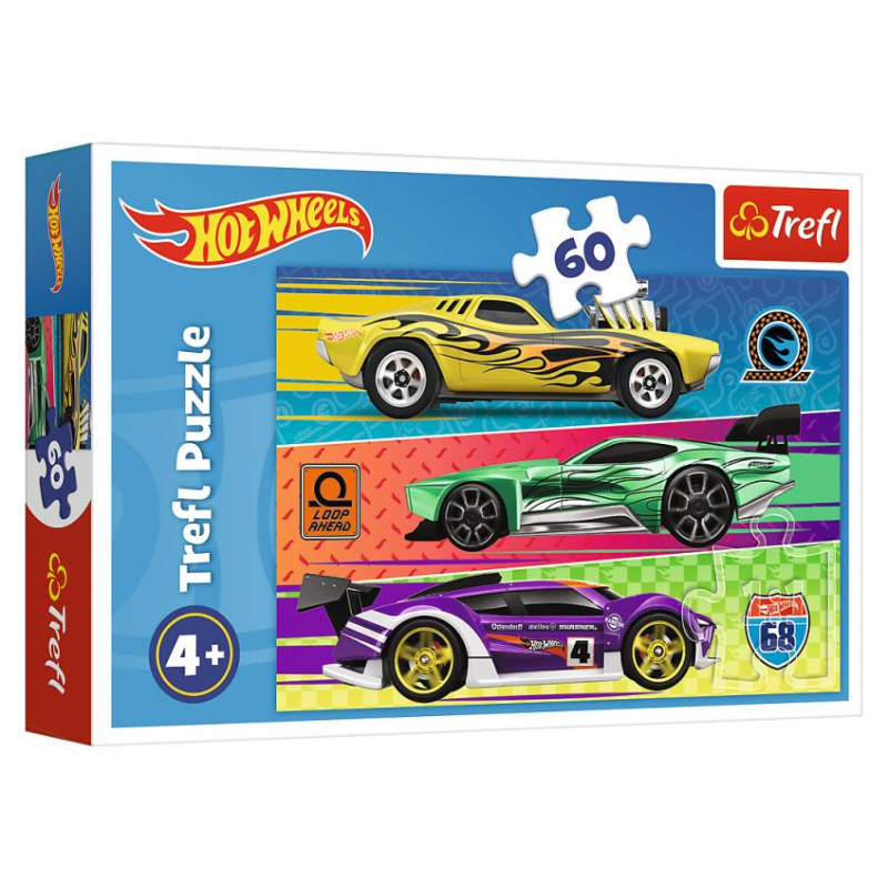 Trefl HOT WHEELS Puzle, 60 gab.