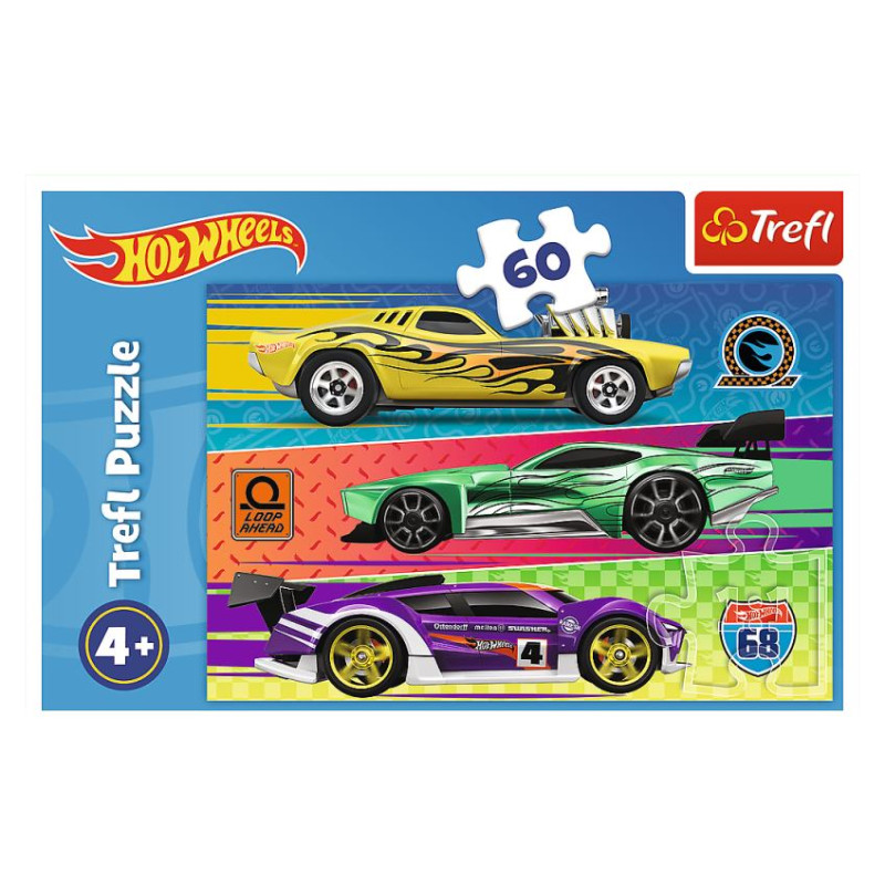 Trefl HOT WHEELS Puzle, 60 gab.
