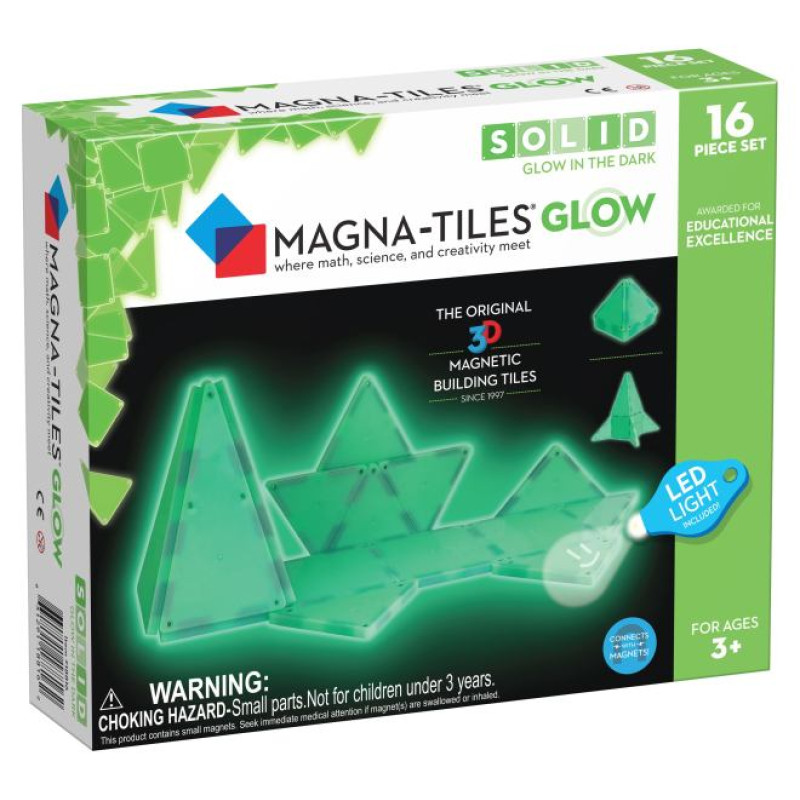 Magna-Tiles Magnētiskais konstruktors "Izgaismojo&scaron;s", 16 gab.