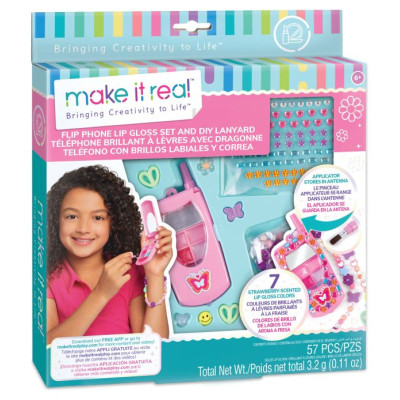 Make It Real Lūpu spīdums &ndash; atverams telefons un pa&scaron;darināta siksniņa