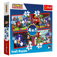 Trefl SONIC Pužļu komplekts 4in1 Sonic