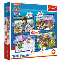 Trefl PAW PATROL Pužļu komplekts 4 in 1 Ķepa Patruļa
