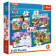 Trefl PAW PATROL Pužļu komplekts 4 in 1 Ķepa Patruļa