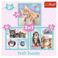 Trefl Pužļu komplekts 3in1 kaķēni