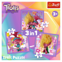 Trefl TROLLS Pužļu komplekts 3 in 1 Troļļi 3