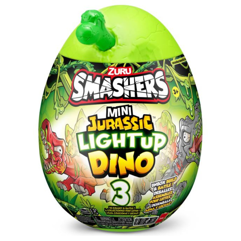 Smashers interaktīvā rotaļlieta Jurassic Mini Light-Up Dino pārsteiguma ola