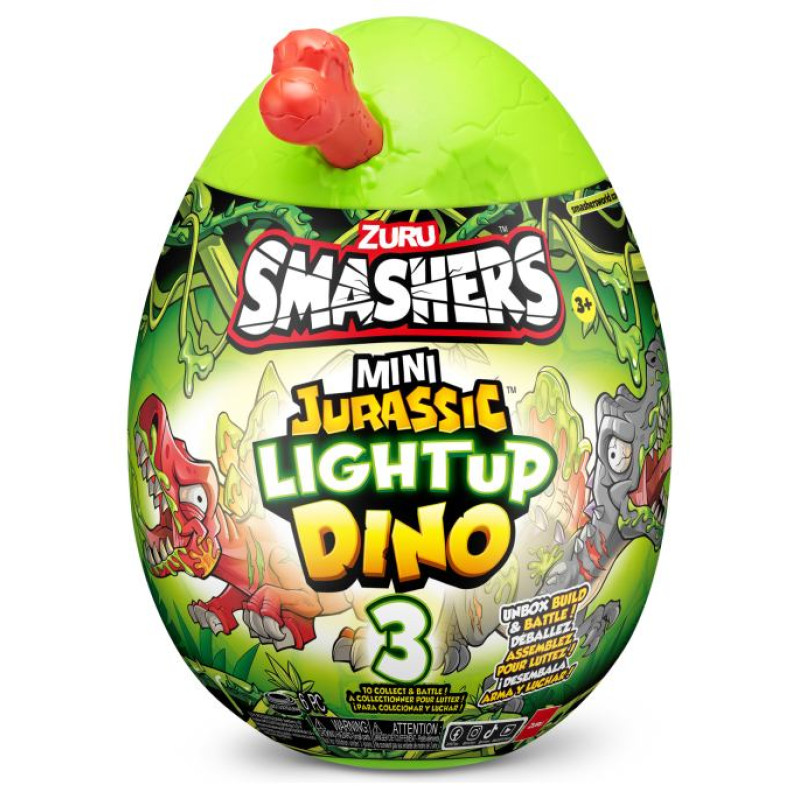 Smashers interaktīvā rotaļlieta Jurassic Mini Light-Up Dino pārsteiguma ola