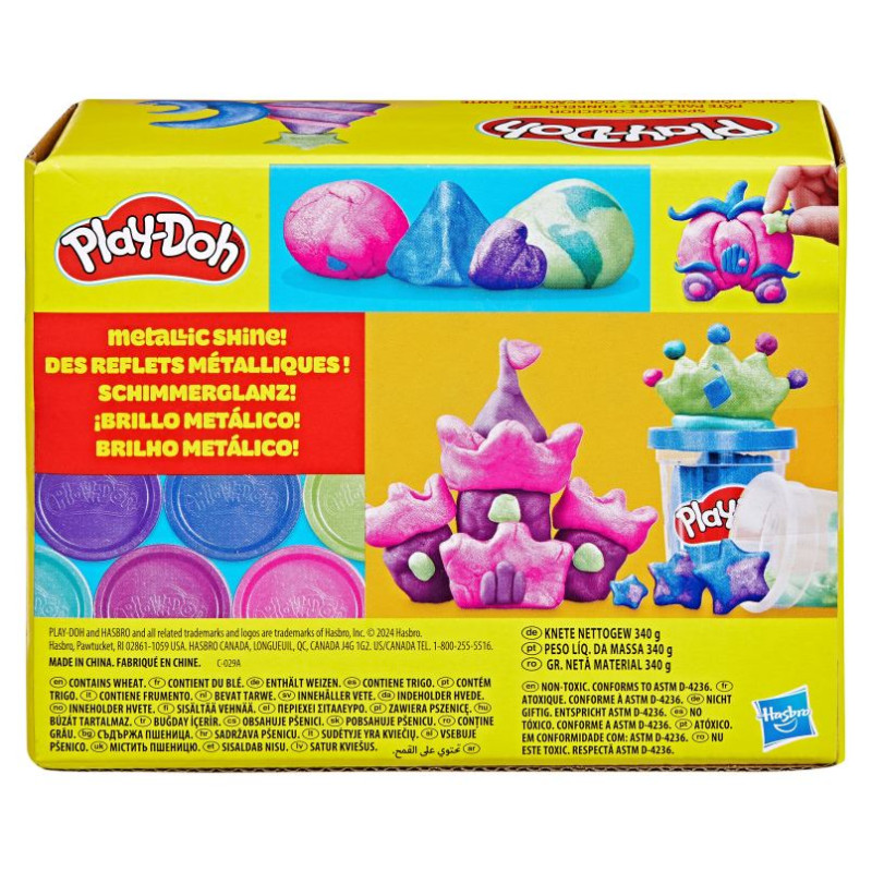 Play-Doh Plastilīna Mirdzo&scaron;ā kolekcija, 6 gab.