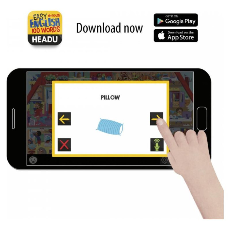 Headu Izglītojo&scaron;a spēle pirmsskolas vecuma bērniem &acute;&acute;Easy English&acute;&acute; 100 vārdi - Mana māja