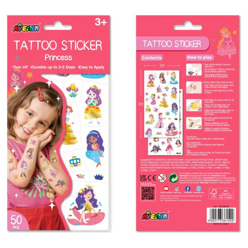 Avenir Tetovējumu uzlīmes: Princese