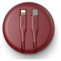 Uniq MFi Uniq Halo USB-C / Lightning 18W nylon coiled cable 1.2m - red