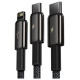 Baseus Tungsten 3in1 cable USB - USB Type C / Lightning / micro USB 3.5 A 1.5 m black (CAMLTWJ-01)
