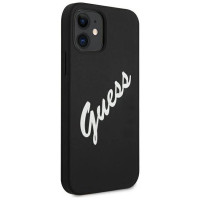 Guess GUHCP12SLSVSBW iPhone 12 mini 5.4" black and white hardcase Silicone Vintage