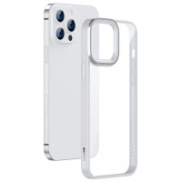 Baseus Crystal Phone Case Armor Case for iPhone 13 Pro with Gel Frame gray (ARJT000413)