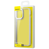 Baseus Crystal Phone Case Armor Case for iPhone 13 Pro with Gel Frame gray (ARJT000413)