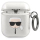 Karl Lagerfeld KLA2UKHGS AirPods cover srebrny/silver Glitter Karl`s Head