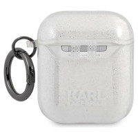 Karl Lagerfeld KLA2UKHGS AirPods cover srebrny/silver Glitter Karl`s Head