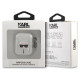 Karl Lagerfeld KLA2UKHGS AirPods cover srebrny/silver Glitter Karl`s Head