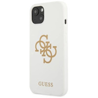 Guess GUHCP13SLS4GGWH iPhone 13 mini 5.4" white/white hard case Silicone 4G Logo