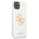 Guess GUHCP13SLS4GGWH iPhone 13 mini 5.4" white/white hard case Silicone 4G Logo