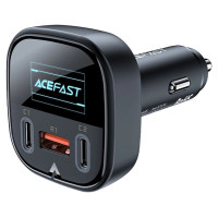 Acefast car charger 101W 2x USB Type C / USB, PPS, Power Delivery, Quick Charge 4.0, AFC, FCP black (B5)