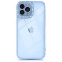 Kingxbar Sparkle Series case iPhone 13 Pro Max with crystals back cover blue