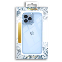 Kingxbar Sparkle Series case iPhone 13 Pro Max with crystals back cover blue