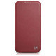 Icarer CE Premium Leather Folio Case iPhone 14 Pro Magnetic Flip Leather Folio Case MagSafe Red (WMI14220714-RD)