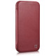 Icarer CE Premium Leather Folio Case iPhone 14 Pro Magnetic Flip Leather Folio Case MagSafe Red (WMI14220714-RD)