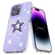 Kingxbar Heart Star Series case for iPhone 14 Plus purple star case
