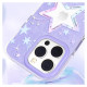 Kingxbar Heart Star Series case for iPhone 14 Plus purple star case