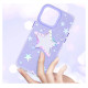 Kingxbar Heart Star Series case for iPhone 14 Plus purple star case