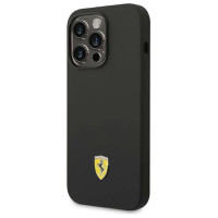 Ferrari FEHCP14LSIBBK iPhone 14 Pro 6.1" black/black hardcase Silicone Metal Logo