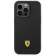 Ferrari FEHCP14LSIBBK iPhone 14 Pro 6.1" black/black hardcase Silicone Metal Logo