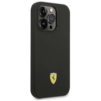 Ferrari FEHCP14LSIBBK iPhone 14 Pro 6.1" black/black hardcase Silicone Metal Logo