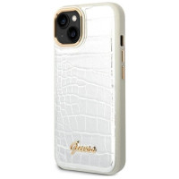 Guess GUHCP14SHGCRHS iPhone 14 6.1 "silver / silver hardcase Croco Collection