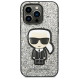 Karl Lagerfeld KLHCP14LGFKPG iPhone 14 Pro 6.1 "hardcase silver / silver Glitter Flakes Ikonik