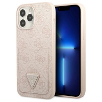 Guess 4G Triangle Logo Cardslot case for iPhone 13 Pro Max - pink
