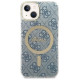 Guess Set Guess GUBPP14MH4EACSB Case+ Charger iPhone 14 Plus 6.7" blue/blue hard case 4G Print MagSafe